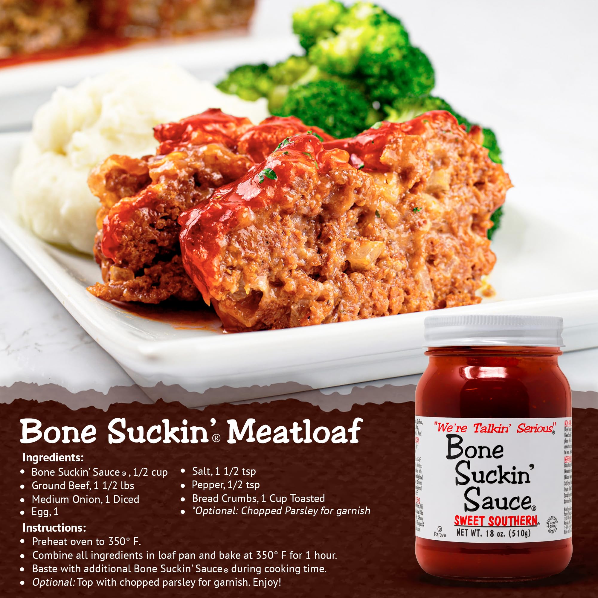 Outdoors grilling with Bone Suckin' Sweet Southern sauce for smoky taste.