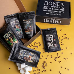 Bones Coffee Army Of The Dark Chocolate flavor bag for bold tasting