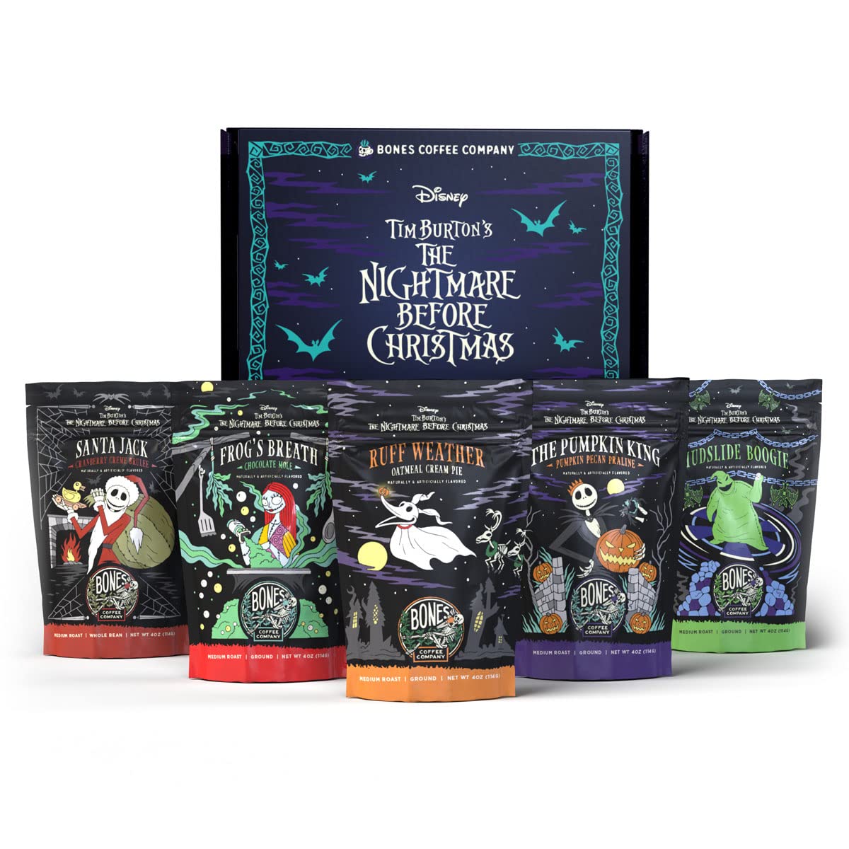 Bones Coffee Nightmare Collector Box with five flavors for seasonal tasting