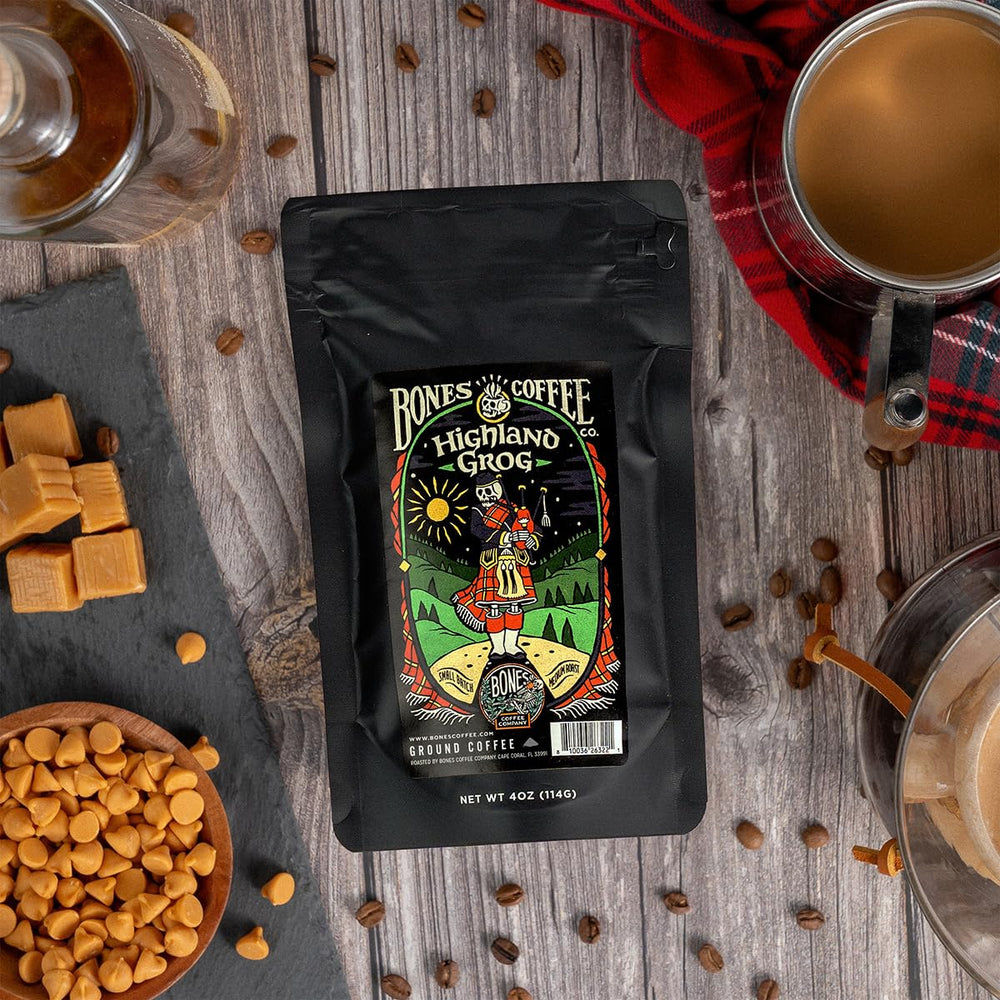 Bones Coffee Salty Siren flavor bag featuring caramel salt
