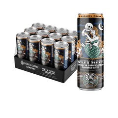 Bones Coffee Salty Siren Latte can front, ready-to-drink convenience for busy days.