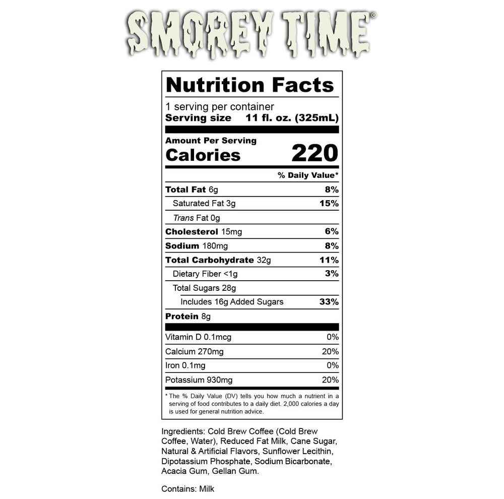 Bones Coffee S'morey Time Latte can side shows convenient ready-to-drink coffee option