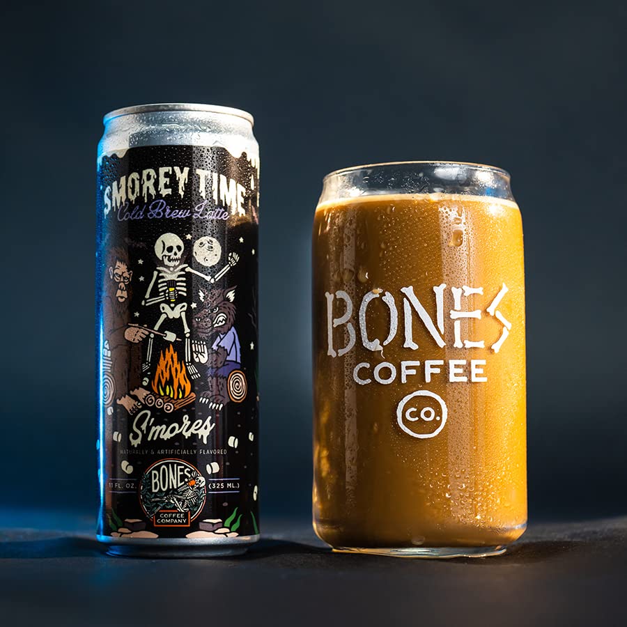 Bones Coffee S'morey Time Latte cup serve invites cozy campfire-inspired sipping moments
