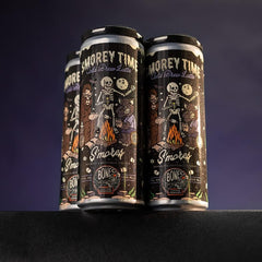 Bones Coffee S'morey Time Latte foam swirl hints creamy texture in every sip