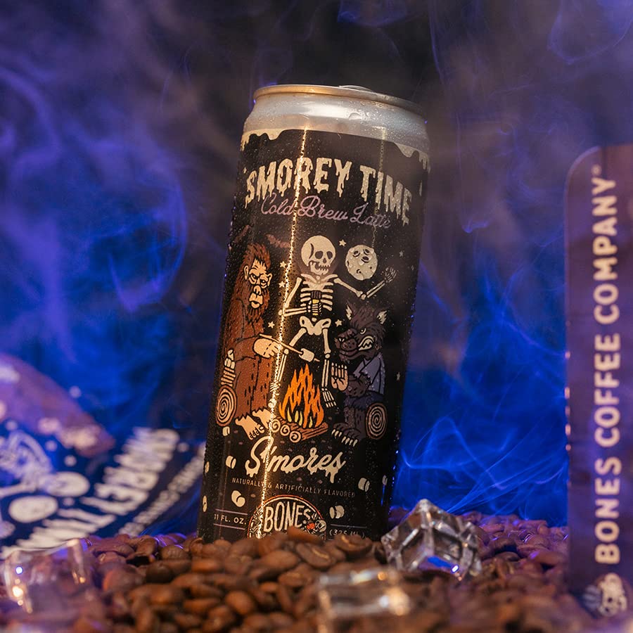 Bones Coffee S'morey Time Latte ingredients label notes 100% Arabica beans