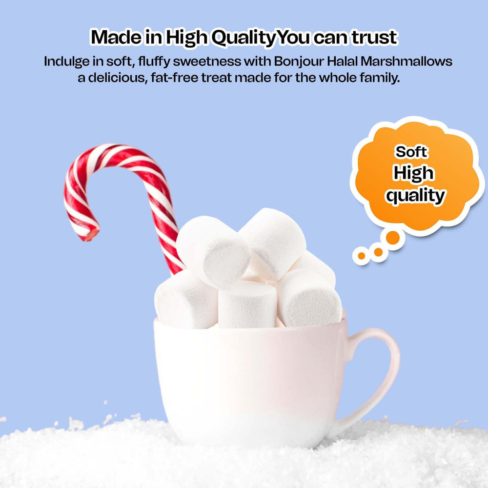 Bonjour gift-ready marshmallows arranged for celebrations and sharing joy
