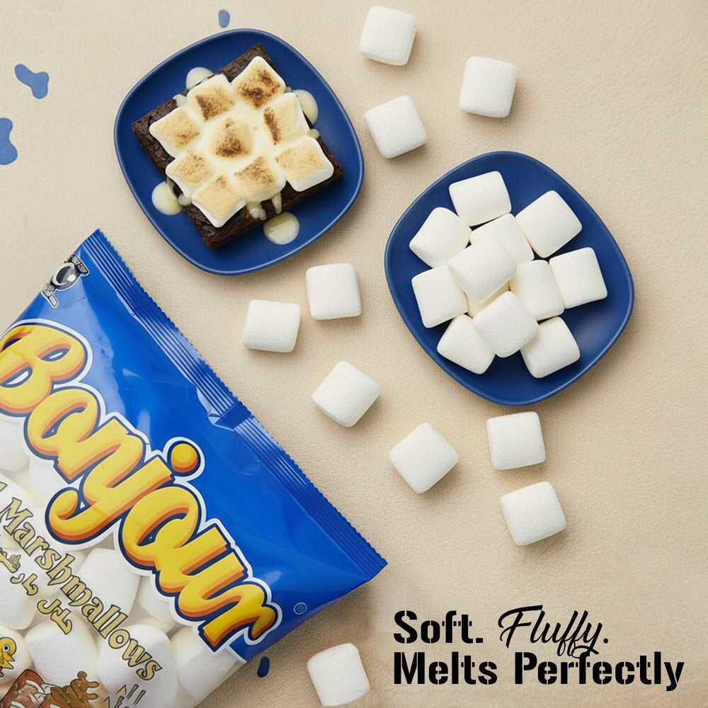 Bonjour large marshmallows pack shot highlighting convenient 8.82 oz bag