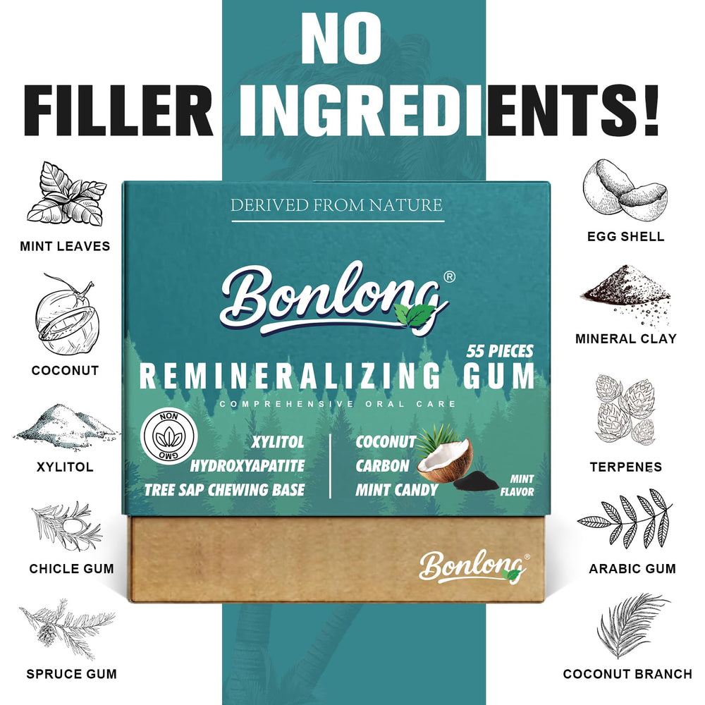 BONLONG vegan sugar free formula label indicates keto friendly, fluoride free options.