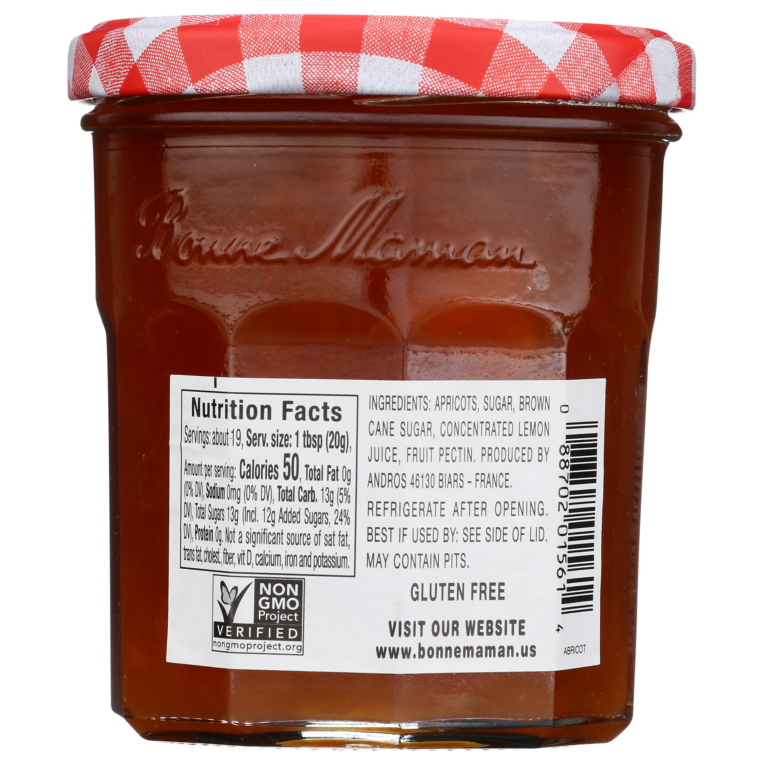 Bonne Maman apricot preserves on toast showing fruity sweetness