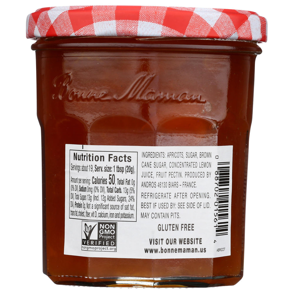 Bonne Maman apricot preserves on toast showing fruity sweetness