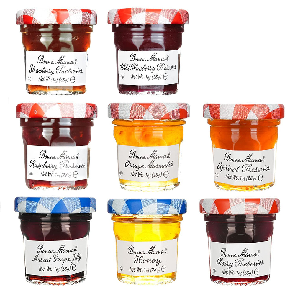Bonne Maman assorted preserves mini set of eight flavors for tasting and gifting