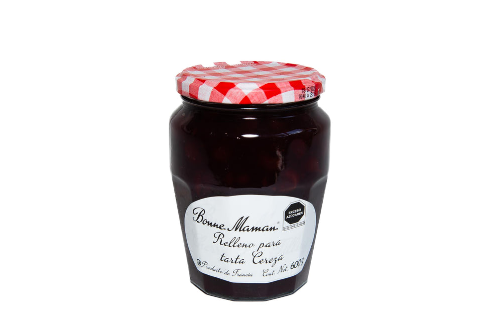 Bonne Maman Cherry Pie Filling jar ready for homemade pies.