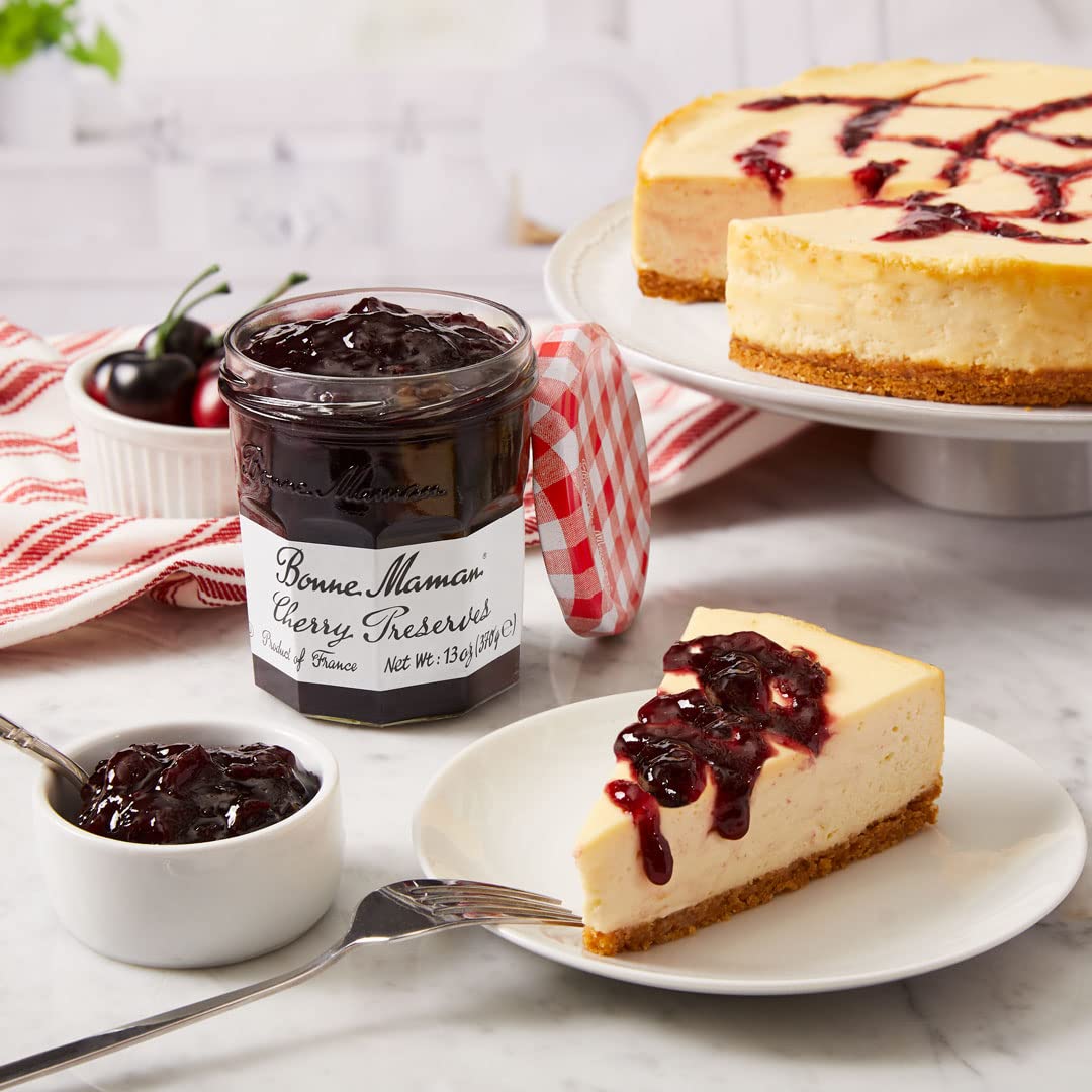 Cheese board pairing with Bonne Maman Cherry Preserves showcases versatile flavor.