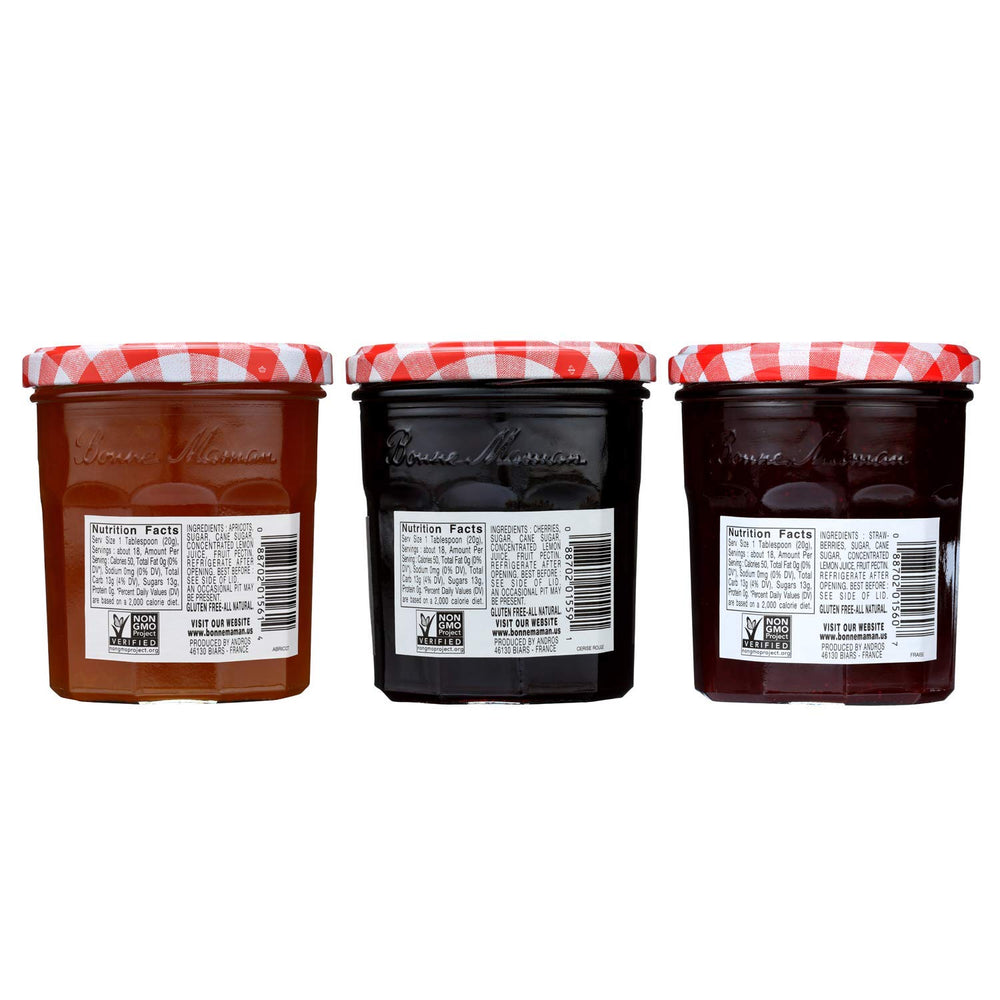 Bonne Maman Cherry Preserves jar in rich color ideal for toppings.