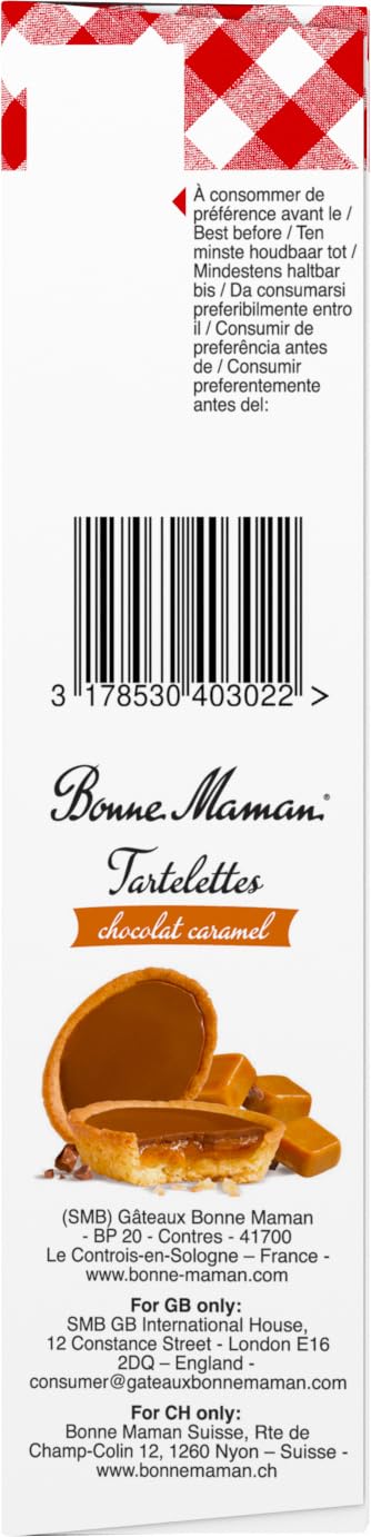 Bonne Maman Chocolate Caramel Tartlet hero image inviting a refined indulgence