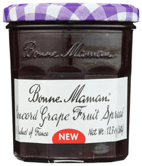 Bonne Maman Concord Grape Spread jar front, ideal for breakfast toast.