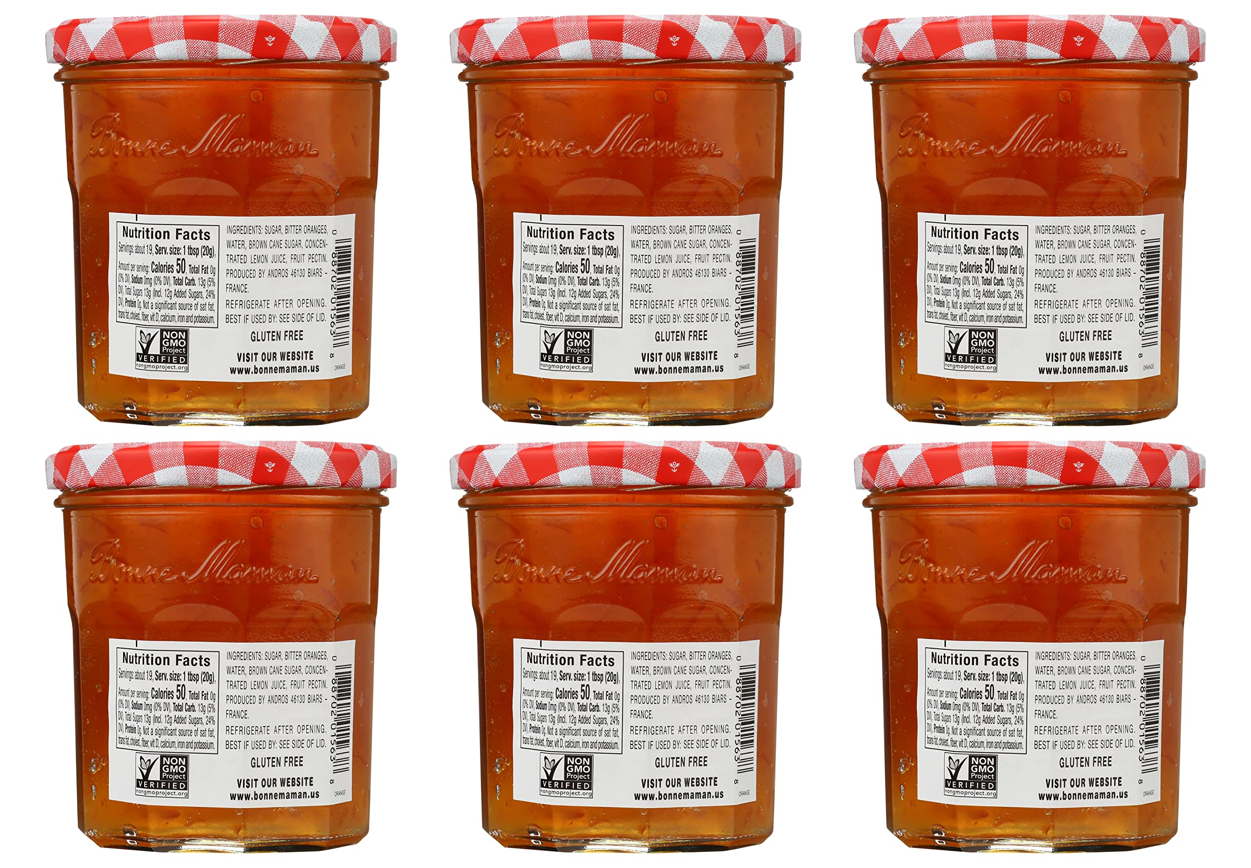 Bonne Maman orange marmalade spread on toast to start the day.