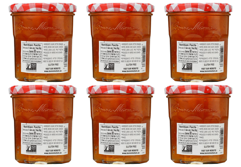 Bonne Maman orange marmalade spread on toast to start the day.