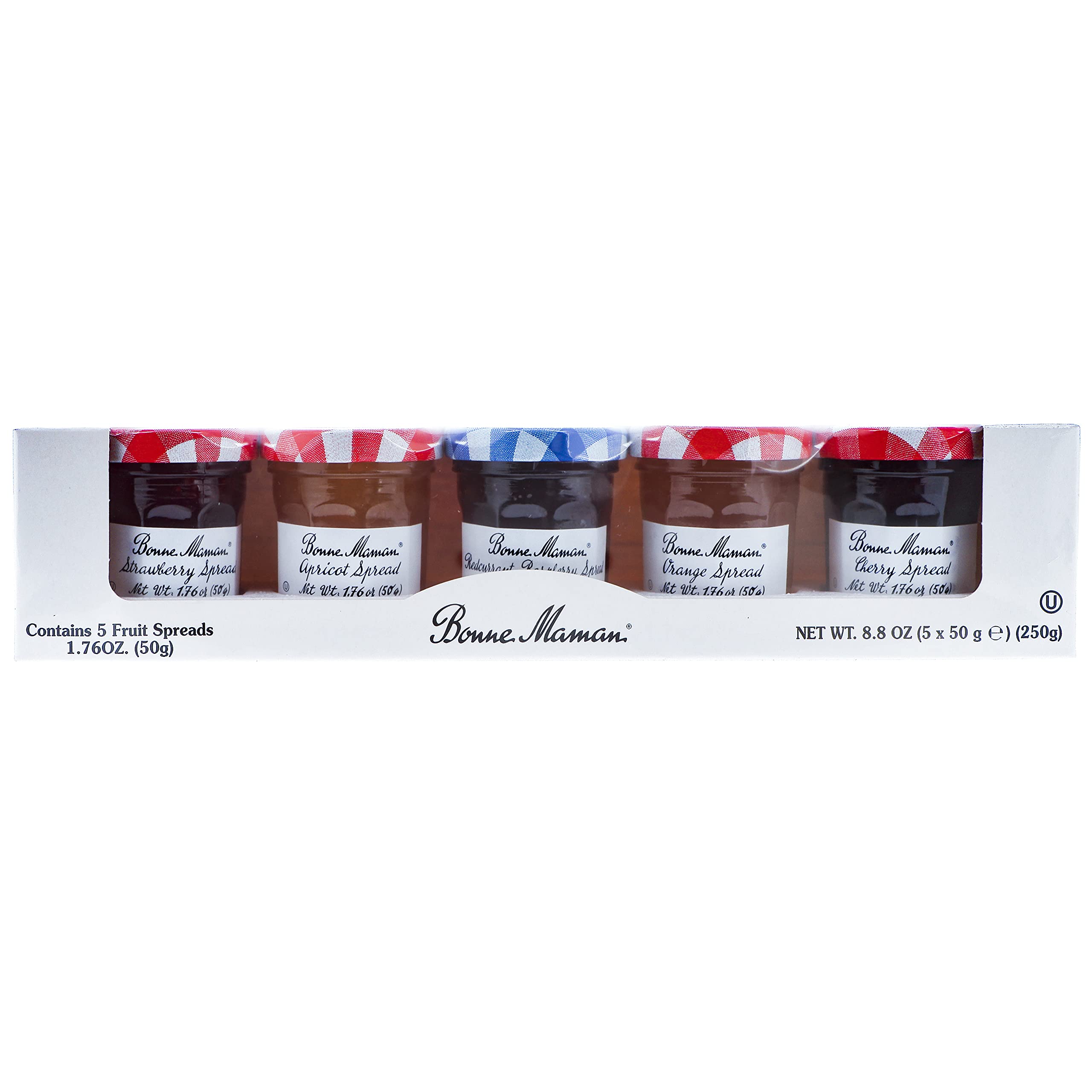 Bonne Maman apricot preserves jar, perfect on toast for bright breakfast flavor.