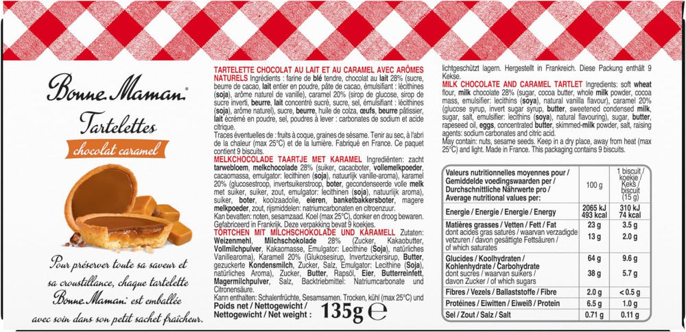 Bonne Maman tartlet raspberry filling close-up, ideal for quick indulgence.