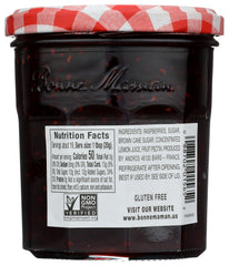 Bonne Maman Raspberry Preserves spread on toast reveals fruit-forward flavor.