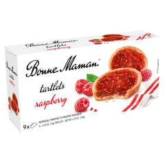 Bonne Maman Raspberry Tartlettes pack shot: elegant dessert for tea time or sharing