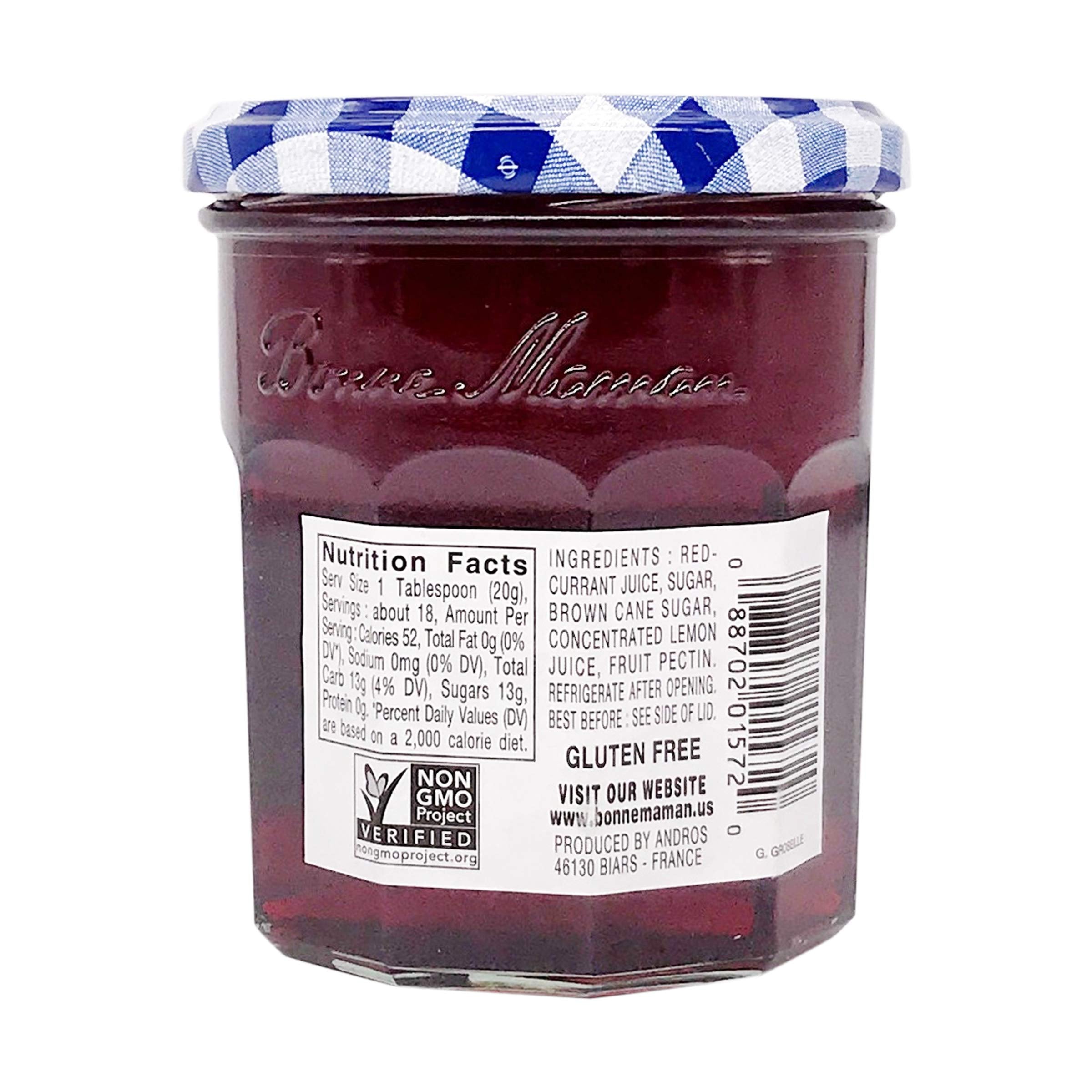 Bonne Maman Red Currant Jelly spread on toast, bright fruit flavor ready to enjoy.