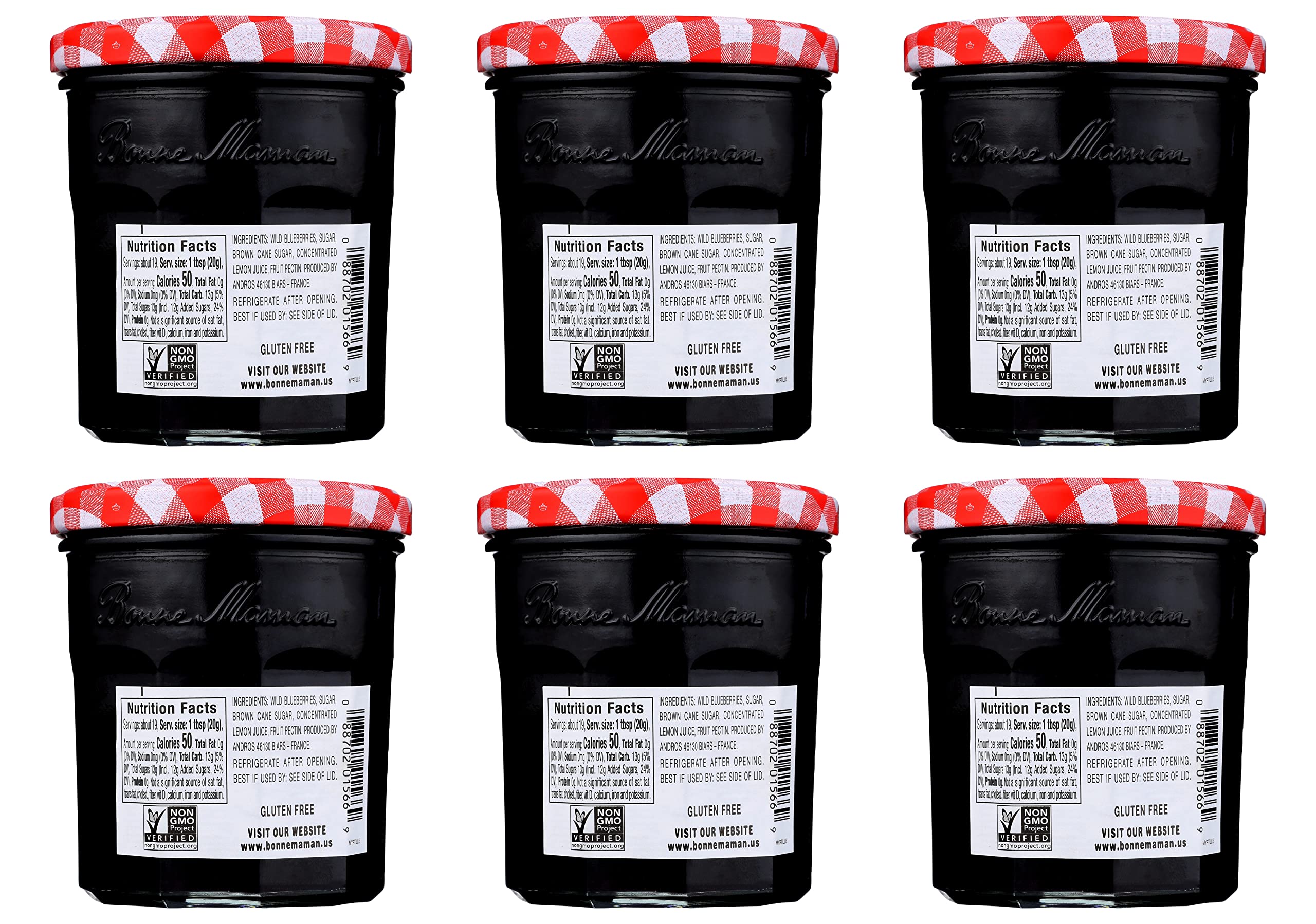  Bonne Maman preserves six-pack box displayed for pantry storage and gifting.