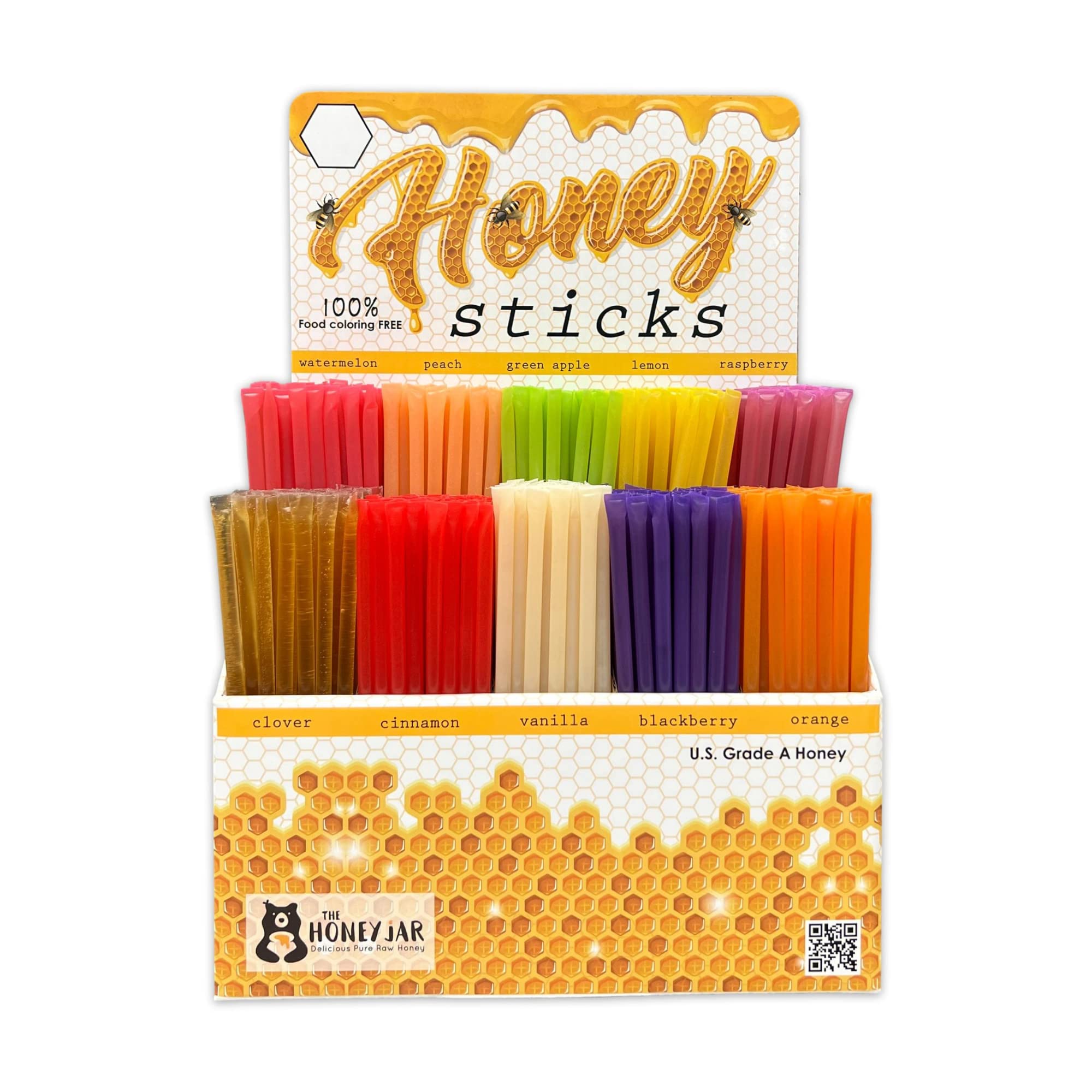 Bonneville Honey Company The Honey Jar display with 500 sticks, ideal for gift shops and markets