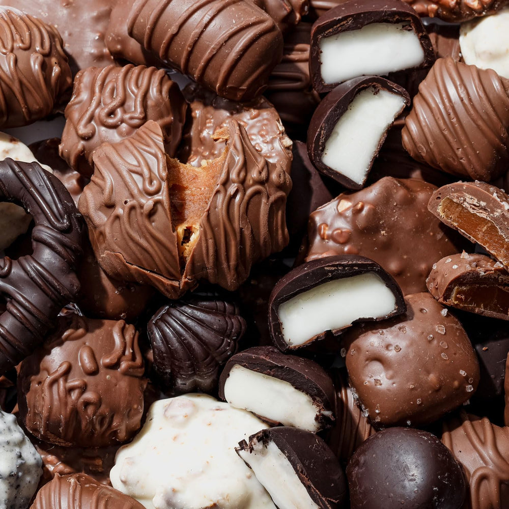 Bonnie and Pop cashew clusters in a luxe gift box.