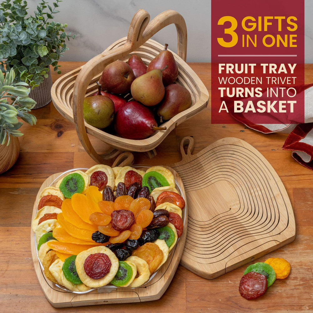 BONNIE AND POP foldable-wooden-tray-bowl shows versatile serving and display usage.