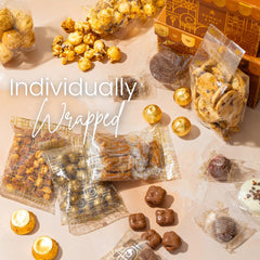 Bonnie and Pop gift tower snack spread reveals sweet and savory mix