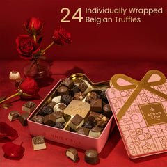 BONNIE AND POP premium chocolate gift box showcasing melt-in-your-mouth truffles.