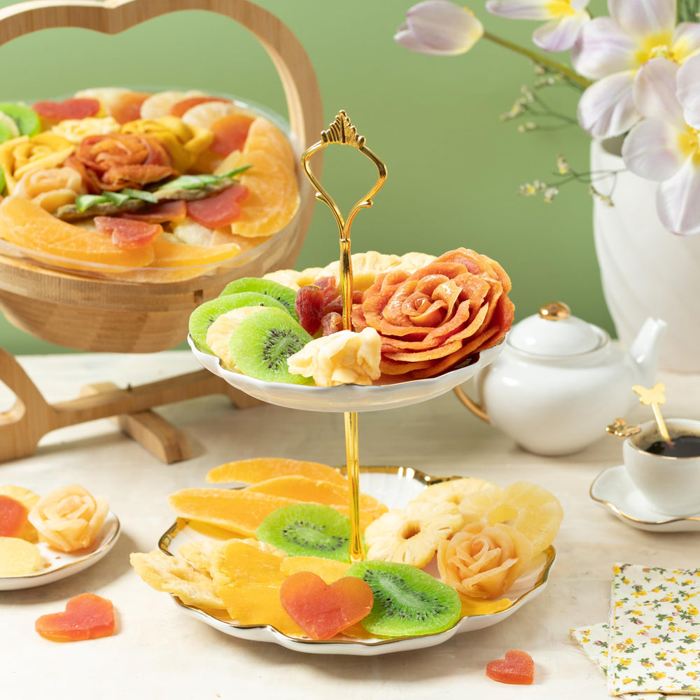 Bonnie and Pop premium tropical fruits variety display, perfect for holiday entertaining.