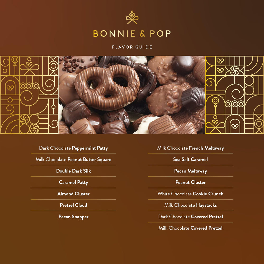 Bonnie and Pop sea salt caramels and toffees enhance tasting experience.