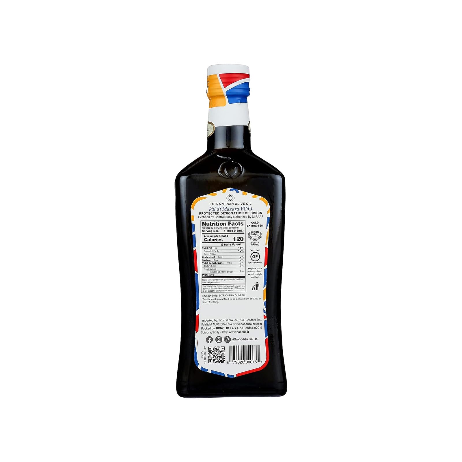Bono extra virgin olive oil pour showcasing smooth, peppery finish for salads and vegetables.