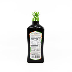 Bono Organic olive oil label closeup showing certification and purity.