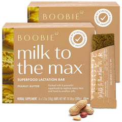 Boobie Bar Milk to the Max packaging, ready-to-eat lactation snack for moms.