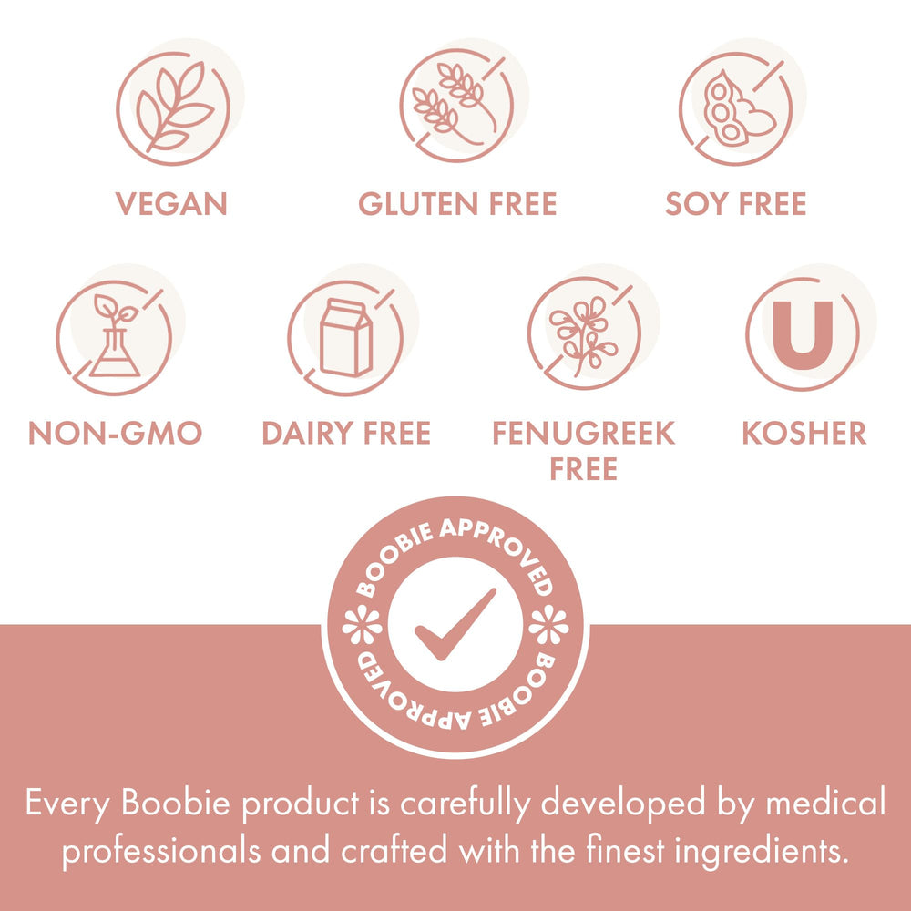 Boobie Brands bar on a breakfast plate with fruit, quick morning boost.