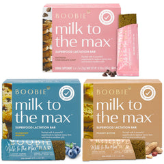 Boobie Brands Boobie Bar variety pack front view for on-the-go lactation snacking