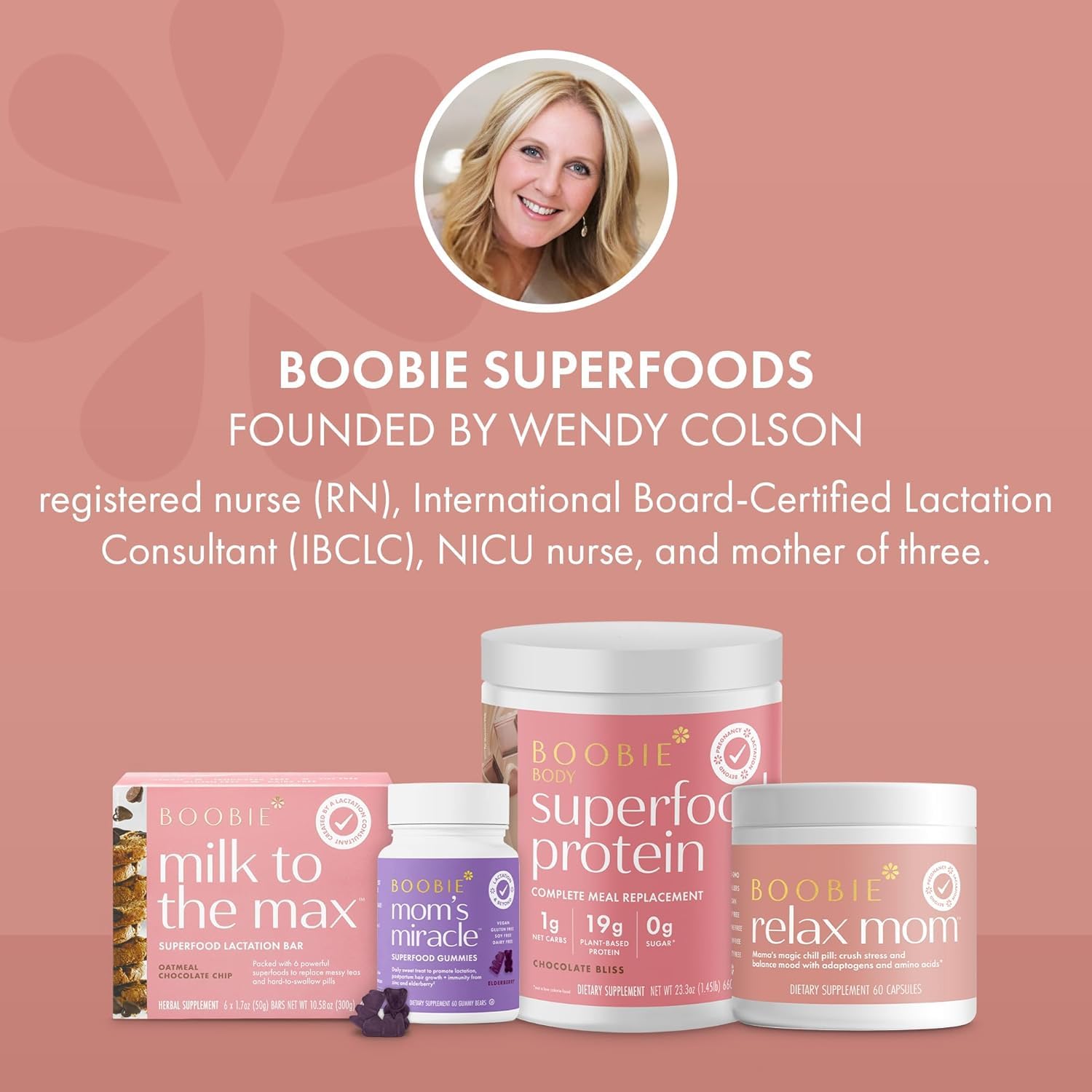 Boobie Brands ready-to-eat bar beside a nursing mom, ideal for busy days and on-the-go snacking.