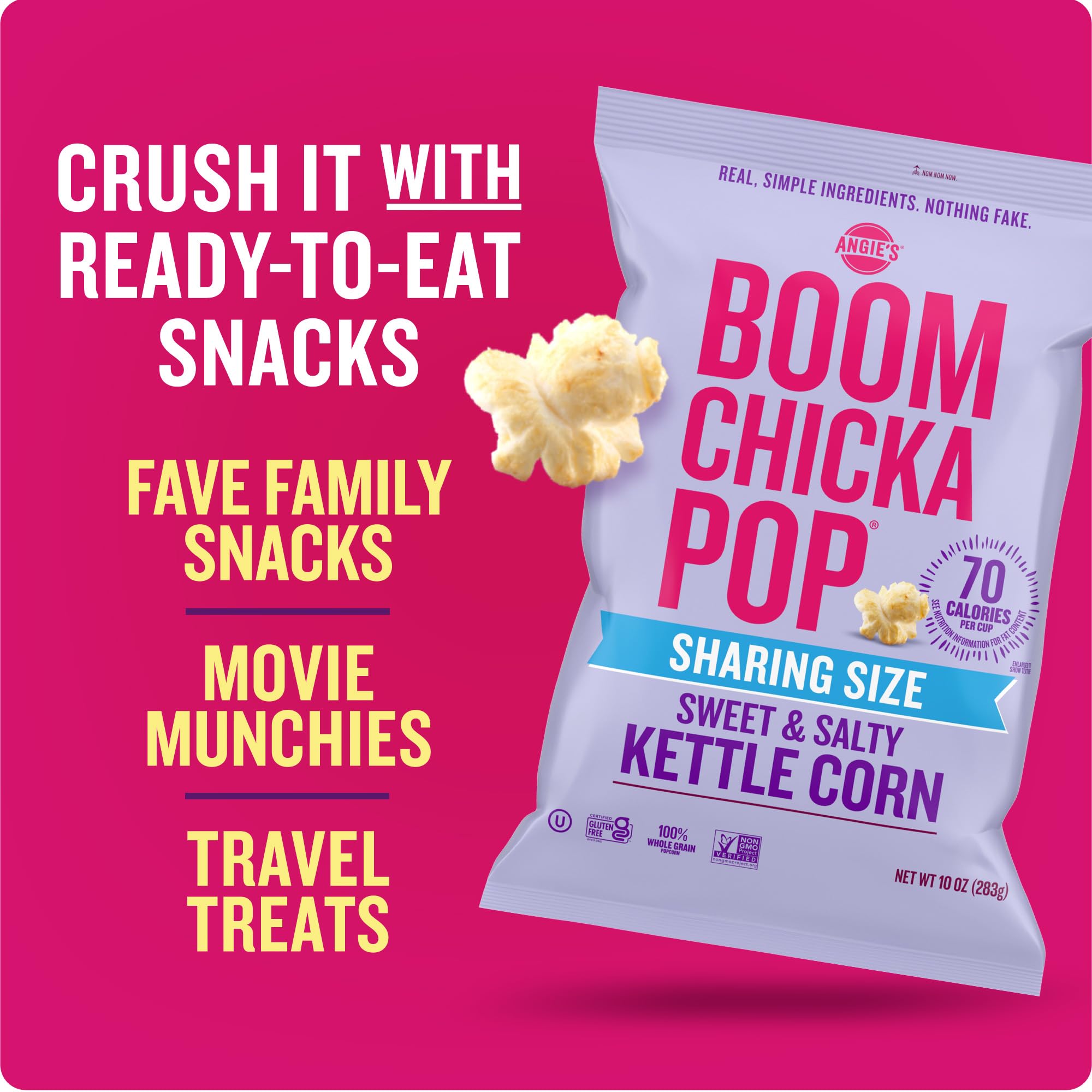 Angie's BOOMCHICKAPOP gluten-free snack with simple ingredients.