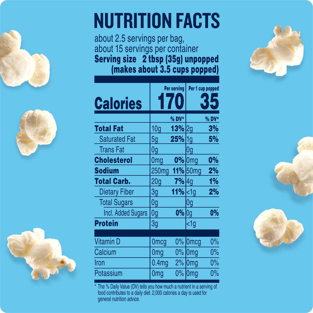 BOOMCHICKAPOP Angie's Sea Salt microwave popcorn bags displayed for on-the-go snacking