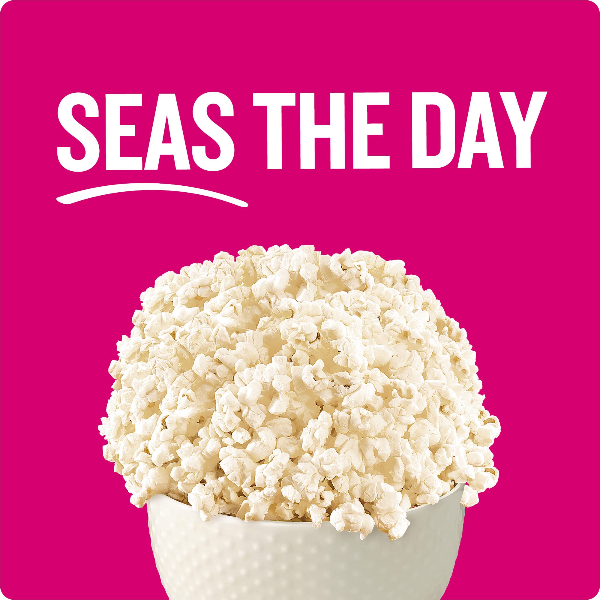 BOOMCHICKAPOP Angie's Sea Salt six-count box shown for home snacking