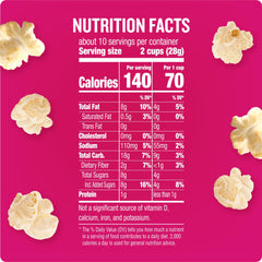 Angie's BOOMCHICKAPOP Sweet and Salty Kettle Corn close-up with simple ingredients.