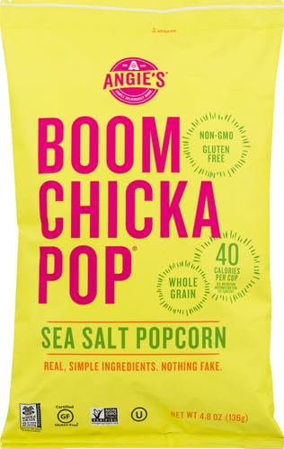 BOOMCHICKAPOP sea salt popcorn elevates a simple, real-ingredient snack.