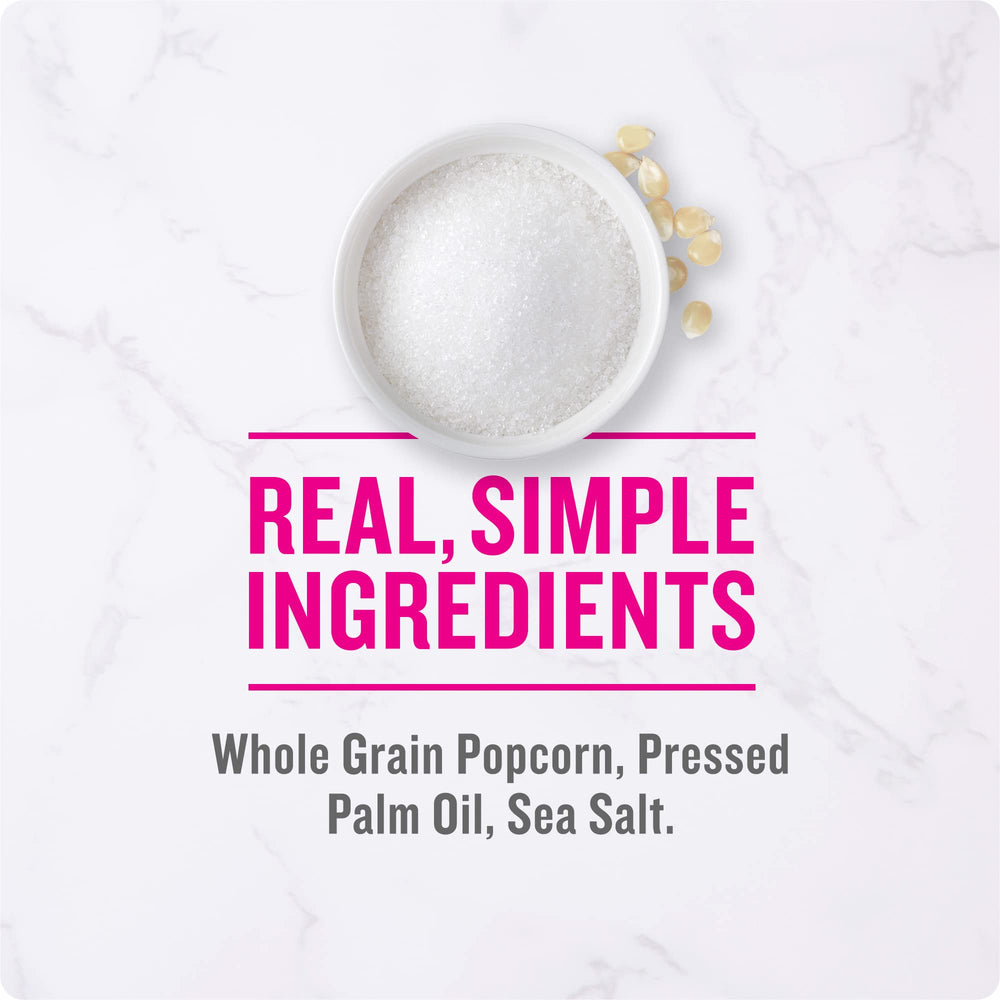 BOOMCHICKAPOP Angie's Sea Salt popcorn, snack-ready and shareable