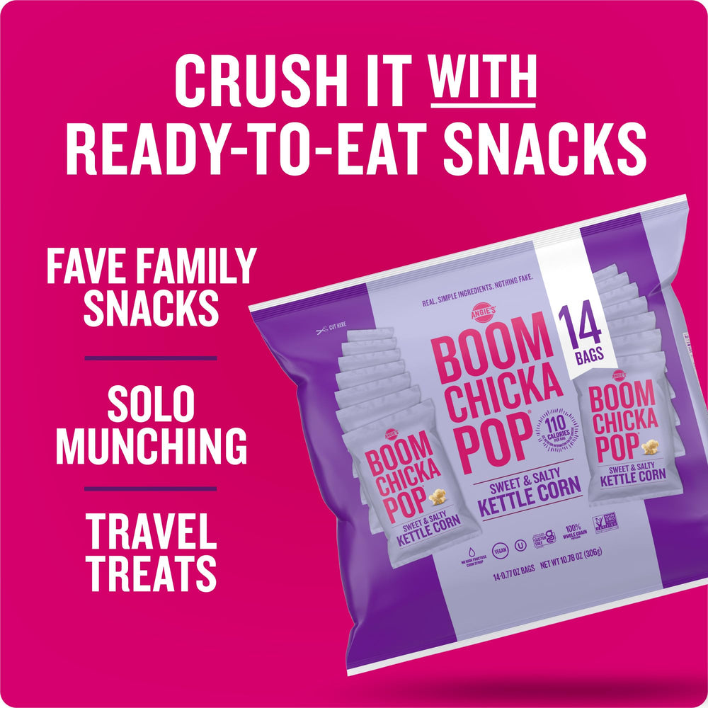 BOOMCHICKAPOP road trip snack bag in a car for quick bites
