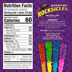 Boone's Mill Rocksicles blueberry blue raspberry stick for vibrant displays.