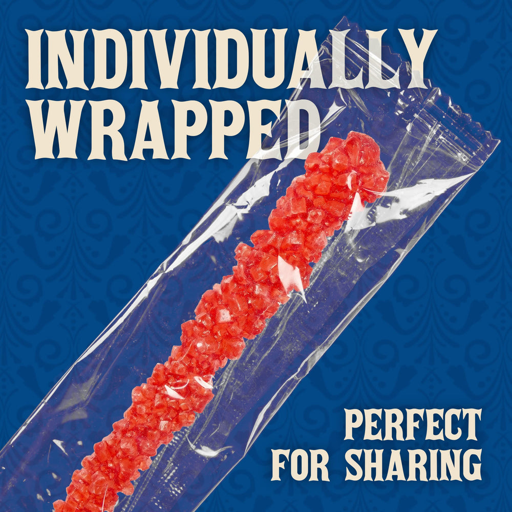Boone's Mill XL rock crystal candy sticks in assorted colors for buffets